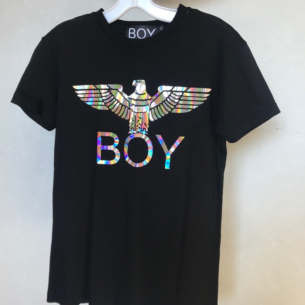 Boy London holographic print t shirt